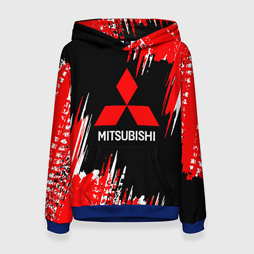 Женская толстовка Mitsubishi - краска / 3D-Синий – фото 1