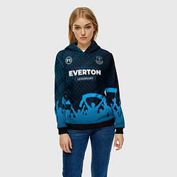 Толстовка-худи женская Everton legendary форма фанатов, цвет: 3D-черный — фото 2