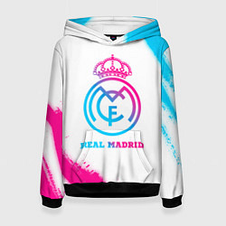Женская толстовка Real Madrid neon gradient style