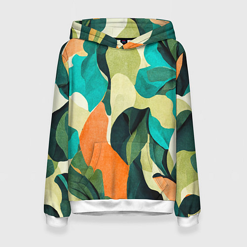 Женская толстовка Multicoloured camouflage / 3D-Белый – фото 1