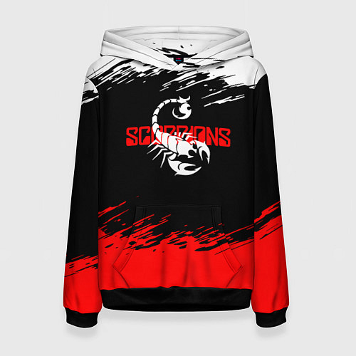 Женская толстовка Scorpions - краска / 3D-Черный – фото 1
