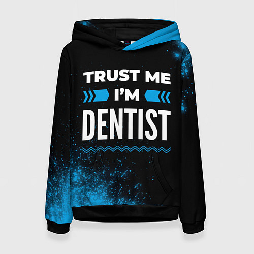 Женская толстовка Trust me Im dentist dark / 3D-Черный – фото 1