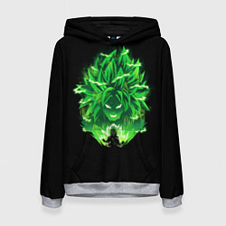 Толстовка-худи женская Broly dragon ball аниме, цвет: 3D-меланж