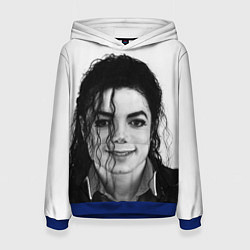 Толстовка-худи женская Майкл Джексон Фото, цвет: 3D-синий