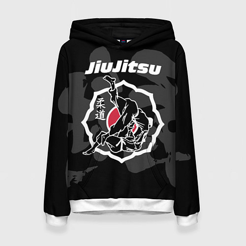 Женская толстовка Jiu-jitsu throw logo / 3D-Белый – фото 1