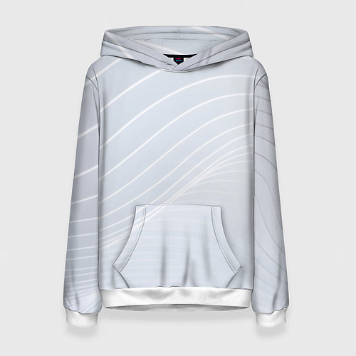 Женская толстовка Серый фон и белые линии / 3D-Белый – фото 1
