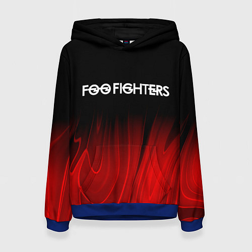 Женская толстовка Foo Fighters red plasma / 3D-Синий – фото 1