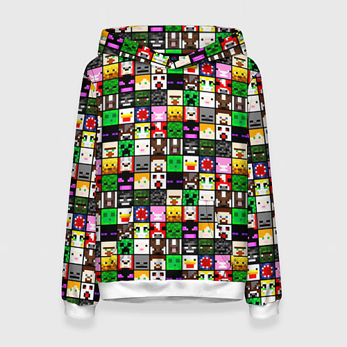 Женская толстовка Minecraft characters / 3D-Белый – фото 1