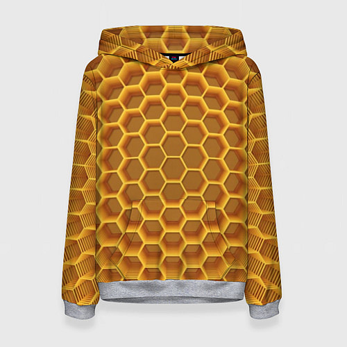 Женская толстовка Volumetric honeycombs / 3D-Меланж – фото 1