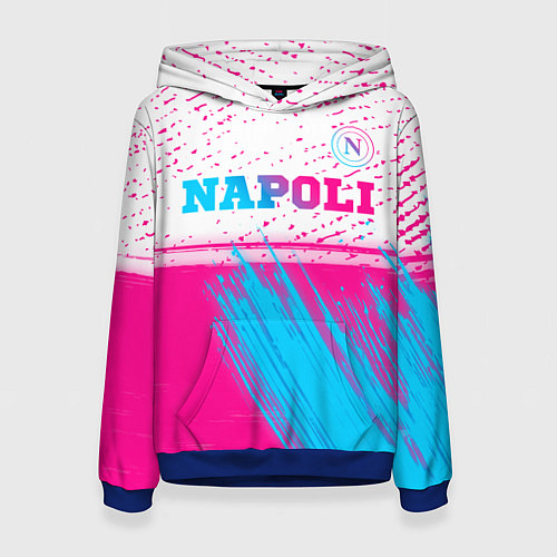 Женская толстовка Napoli neon gradient style: символ сверху / 3D-Синий – фото 1