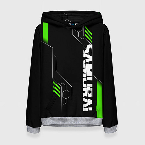 Женская толстовка Samurai - Зеленые технологии / 3D-Меланж – фото 1