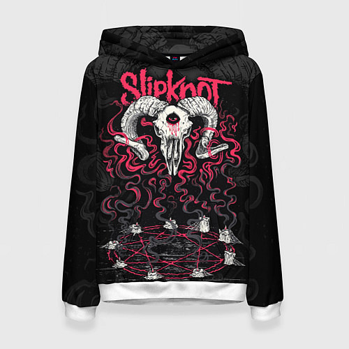 Женская толстовка Slipknot - goat skull / 3D-Белый – фото 1