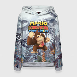 Толстовка-худи женская Mario Donkey Kong - Nintendo - Gorilla, цвет: 3D-меланж