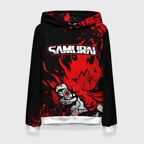 Женская толстовка Киберпанк-Самурай - 2077 / 3D-Белый – фото 1
