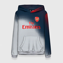 Толстовка-худи женская Arsenal logo абстракция, цвет: 3D-меланж
