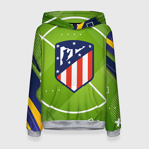 Женская толстовка Atletico madrid Поле / 3D-Меланж – фото 1