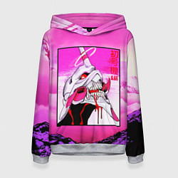 Толстовка-худи женская Neon Genesis Evangelion: Eva 01, цвет: 3D-меланж