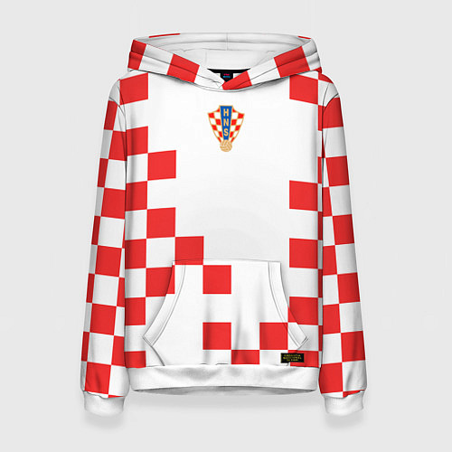 Женская толстовка Сборная Хорватии форма к чемпионату мира 2022 / 3D-Белый – фото 1