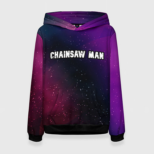 Женская толстовка Chainsaw Man gradient space / 3D-Черный – фото 1