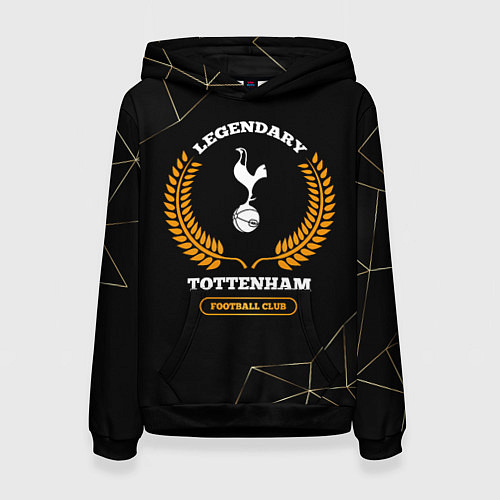 Женская толстовка Лого Tottenham и надпись legendary football club н / 3D-Черный – фото 1