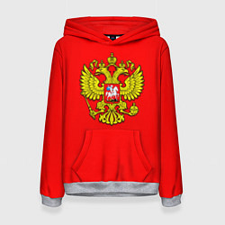Женская толстовка Герб Российской Империи на красном фоне