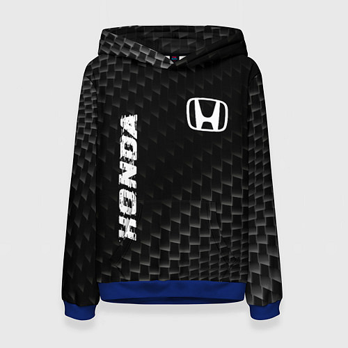 Женская толстовка Honda карбоновый фон / 3D-Синий – фото 1