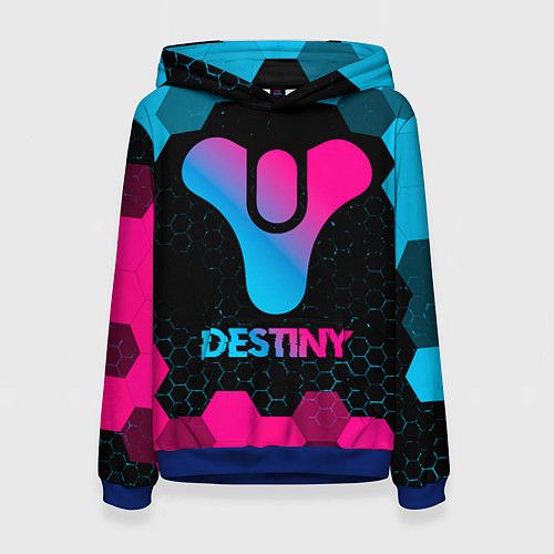 Женская толстовка Destiny - neon gradient / 3D-Синий – фото 1