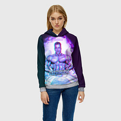 Толстовка-худи женская Billie Herrington: Gachimuchi, цвет: 3D-меланж — фото 2