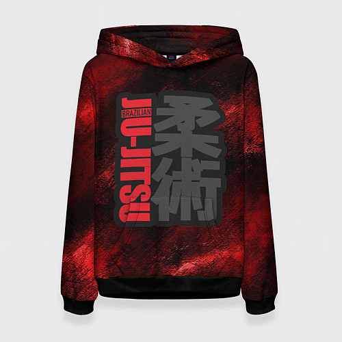 Женская толстовка Jiu-Jitsu Bazilian Black-Red / 3D-Черный – фото 1