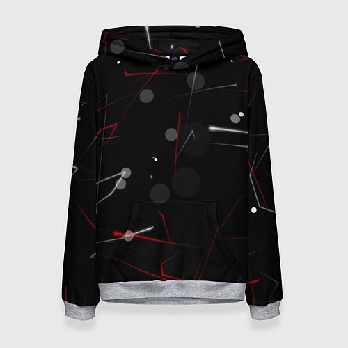 Женская толстовка Движение частиц / 3D-Меланж – фото 1