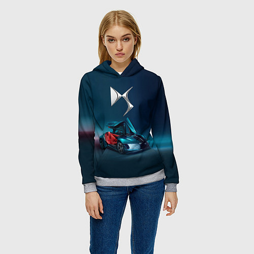 Женская толстовка Citroen DS Spirit Concept / 3D-Меланж – фото 3