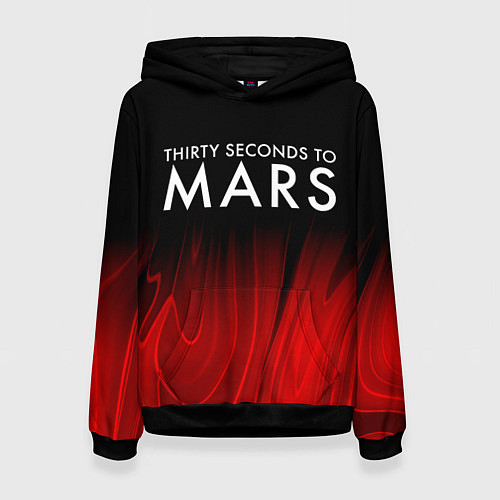 Женская толстовка Thirty Seconds to Mars red plasma / 3D-Черный – фото 1