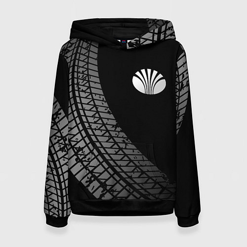 Женская толстовка Daewoo tire tracks / 3D-Черный – фото 1