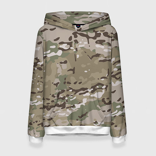Женская толстовка Камуфляж Multicam / 3D-Белый – фото 1