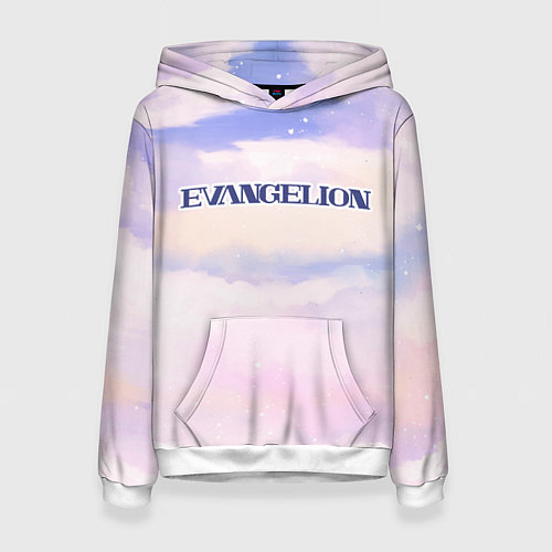 Женская толстовка Evangelion sky clouds / 3D-Белый – фото 1