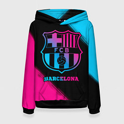 Толстовка-худи женская Barcelona - neon gradient, цвет: 3D-черный
