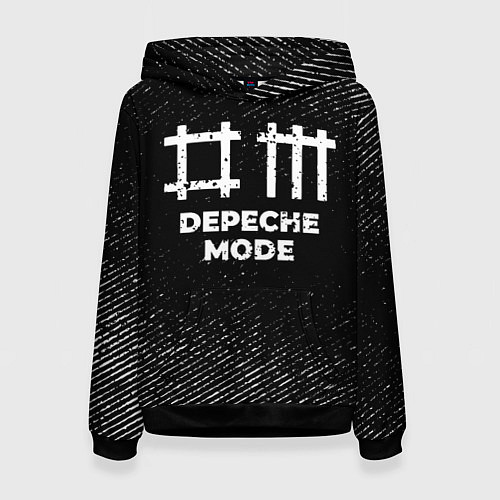 Женская толстовка Depeche Mode с потертостями на темном фоне / 3D-Черный – фото 1