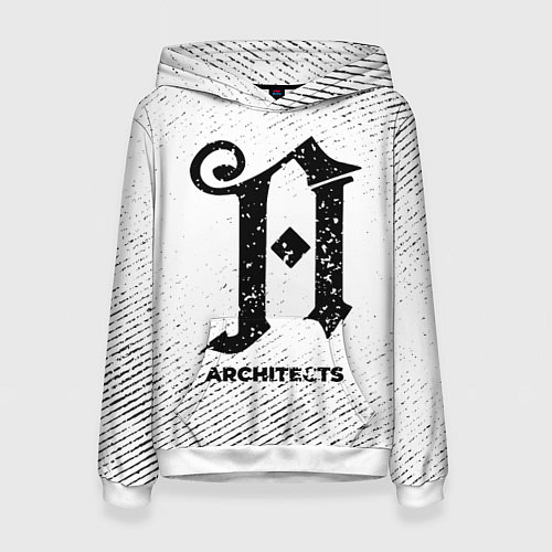 Женская толстовка Architects с потертостями на светлом фоне / 3D-Белый – фото 1