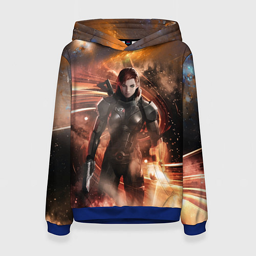 Женская толстовка Mass Effect N7 - Jane Shepard / 3D-Синий – фото 1