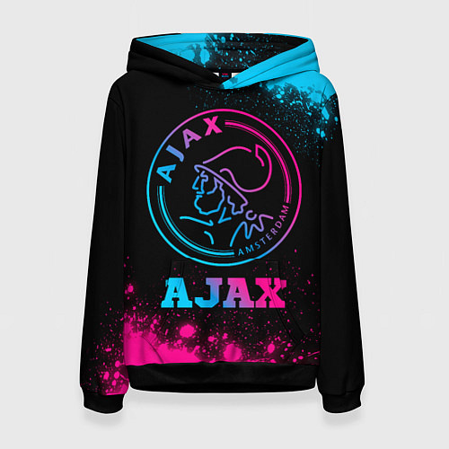 Женская толстовка Ajax - neon gradient / 3D-Черный – фото 1