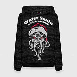 Толстовка-худи женская Water Santa, цвет: 3D-черный