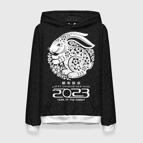 Женская толстовка Year of the rabbit, year of the rabbit, 2023 / 3D-Белый – фото 1