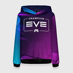 Женская толстовка EVE gaming champion: рамка с лого и джойстиком на