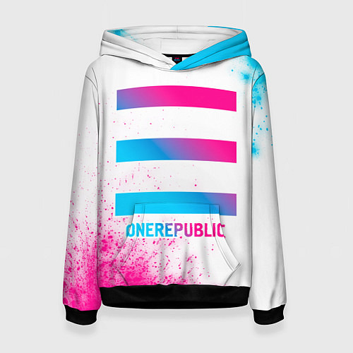 Женская толстовка OneRepublic neon gradient style / 3D-Черный – фото 1