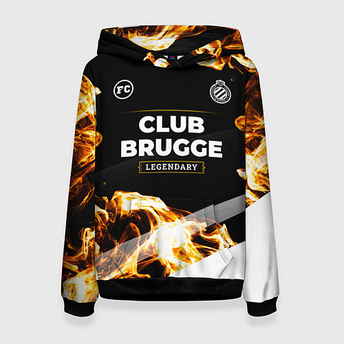 Женская толстовка Club Brugge legendary sport fire / 3D-Черный – фото 1