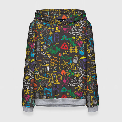 Женская толстовка Шпаргалка по химии / 3D-Меланж – фото 1