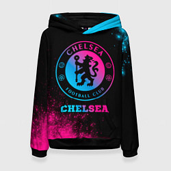Толстовка-худи женская Chelsea - neon gradient, цвет: 3D-черный
