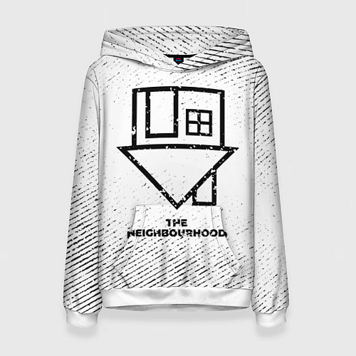 Женская толстовка The Neighbourhood с потертостями на светлом фоне / 3D-Белый – фото 1