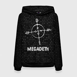 Женская толстовка Megadeth glitch на темном фоне