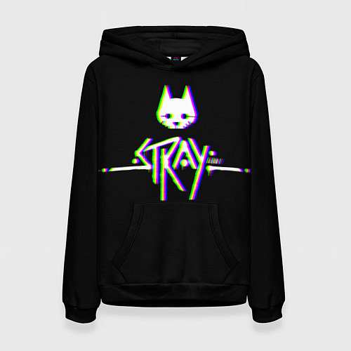 Женская толстовка Stray game glitch / 3D-Черный – фото 1